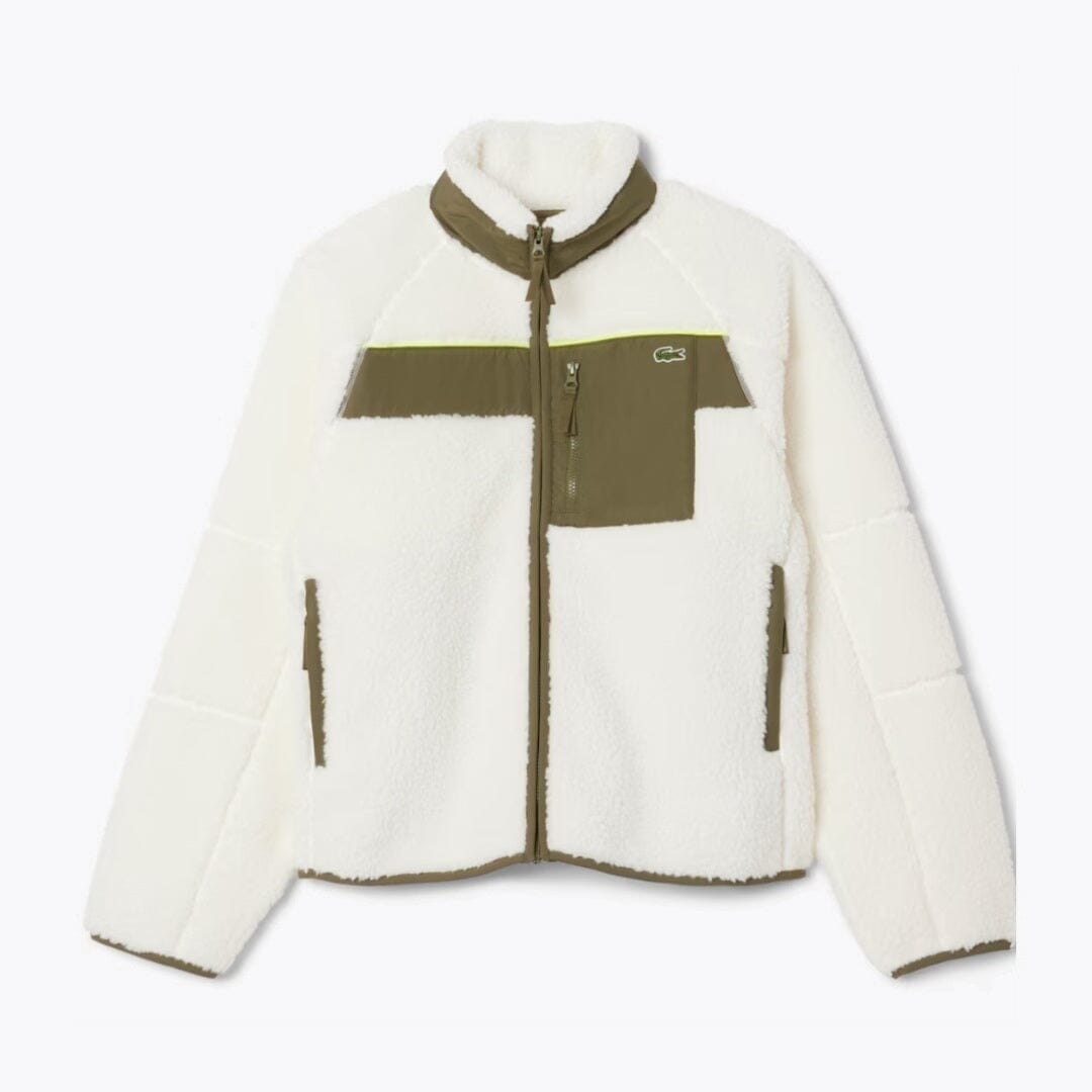 Lacoste Farbblock-Sherpa-Fleecejacke