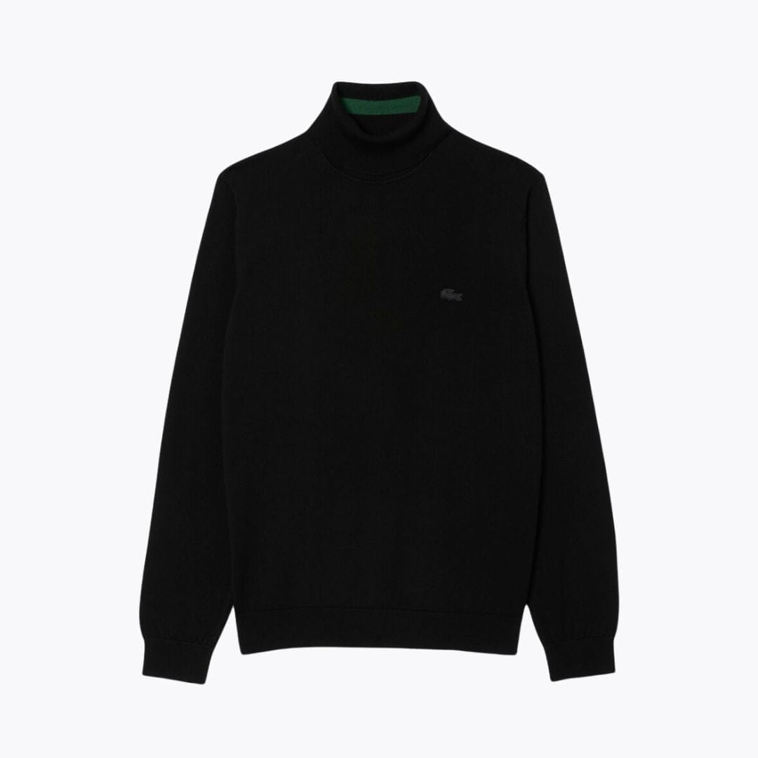 Lacoste Rollkragenpullover aus Merinowolle