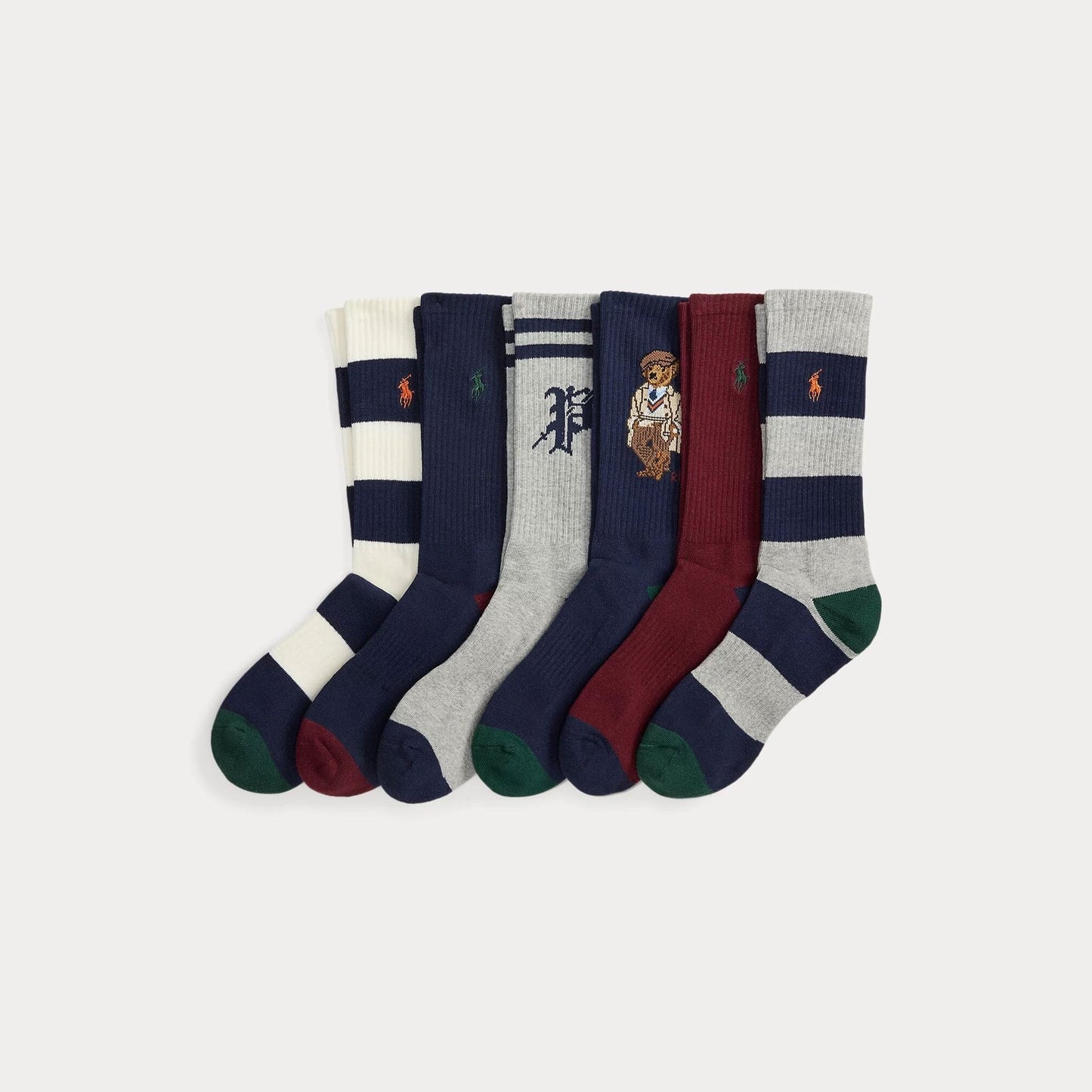 Ralph Lauren Polo Bear Crew-Socken aus Baumwollmischung im 6er-Pack