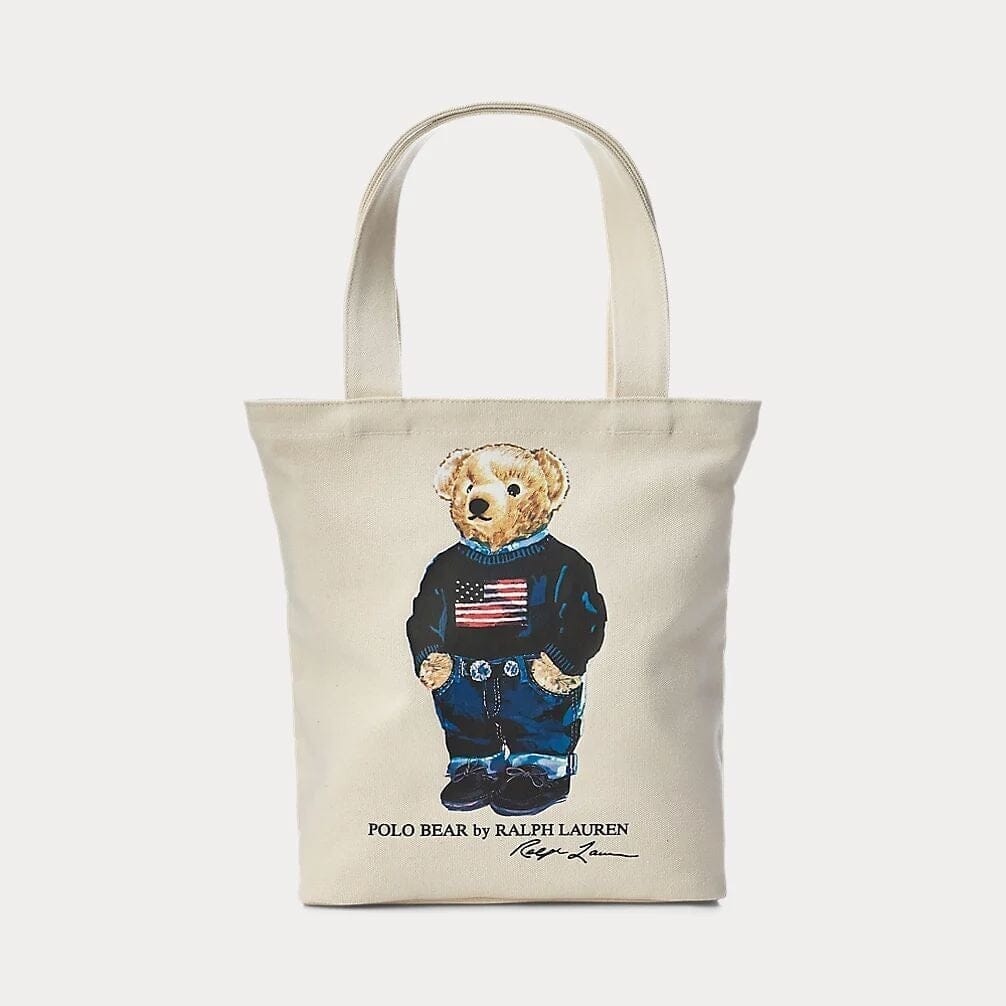 Ralph Lauren Polo Bear Baumwoll-Canvas-Tragetasche