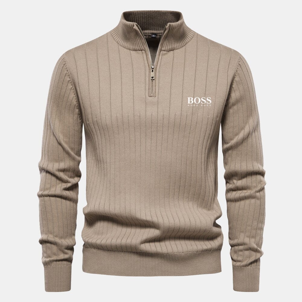 Hugo Boss Zip klassischer Strickpullover