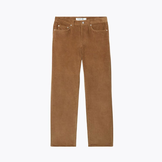 Lacoste 5-Pocket-Hose aus Velours mit gerader Passform
