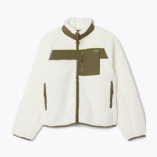 Lacoste Farbblock-Sherpa-Fleecejacke