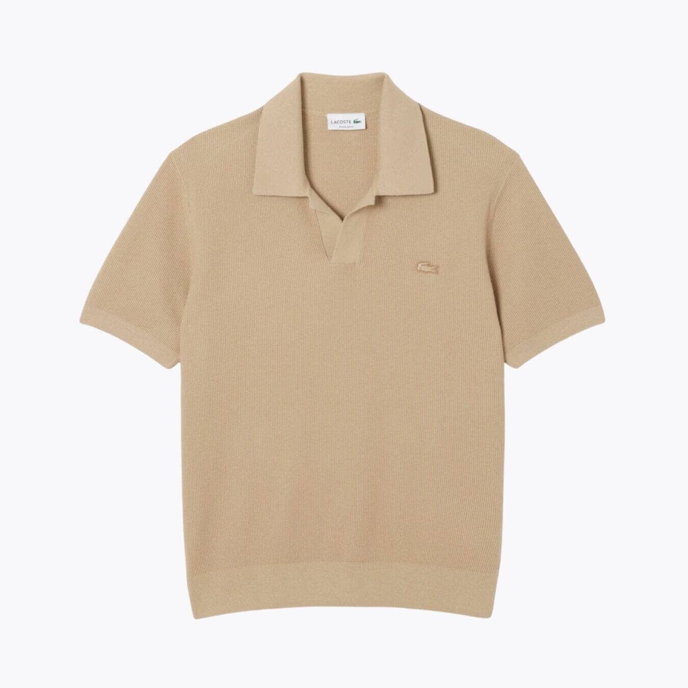 Lacoste-Pullover aus Baumwollmischung mit offenem Polokragen
