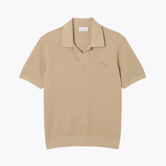 Lacoste-Pullover aus Baumwollmischung mit offenem Polokragen