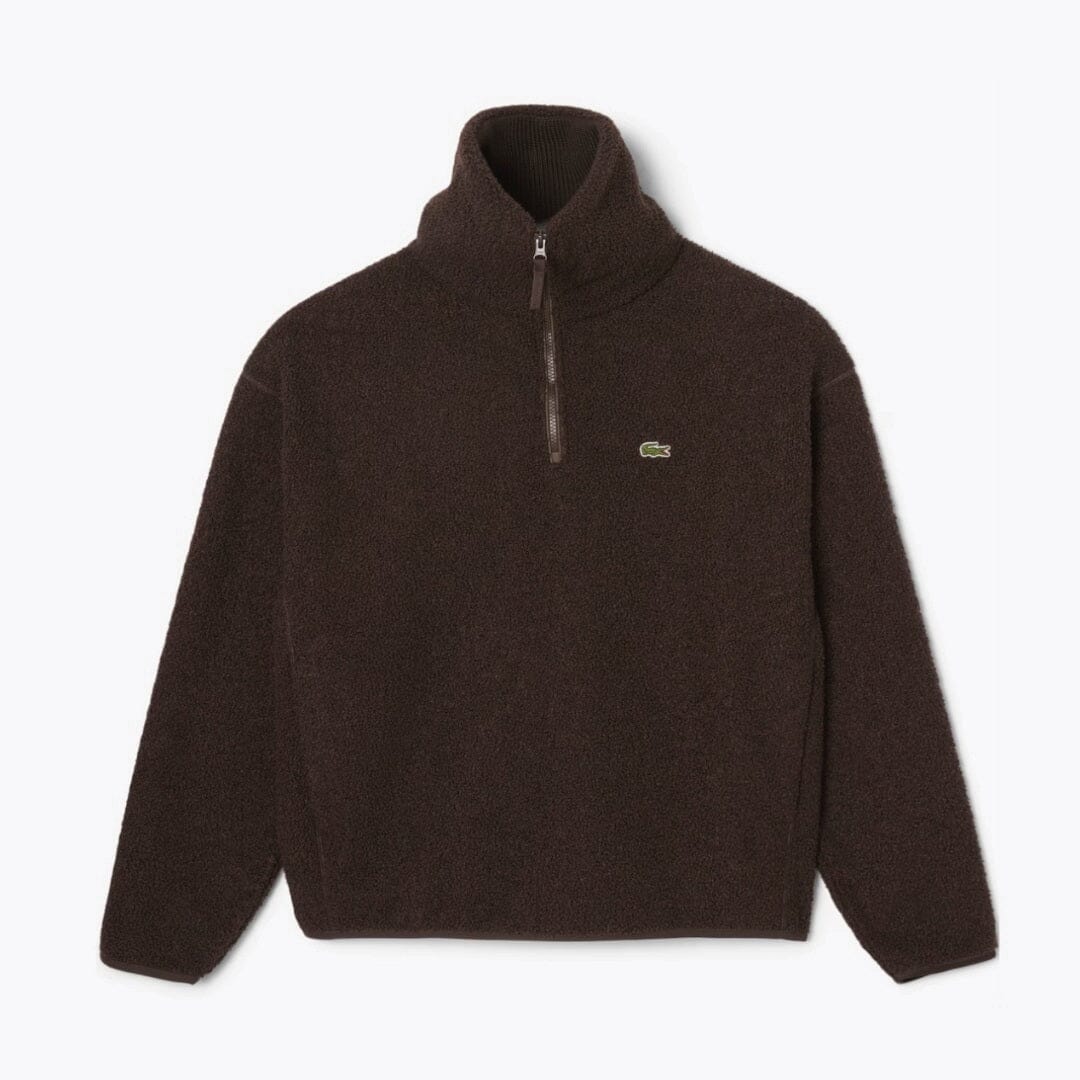 Lacoste Polarfleece-Sweatshirt mit hohem Reißverschlusskragen