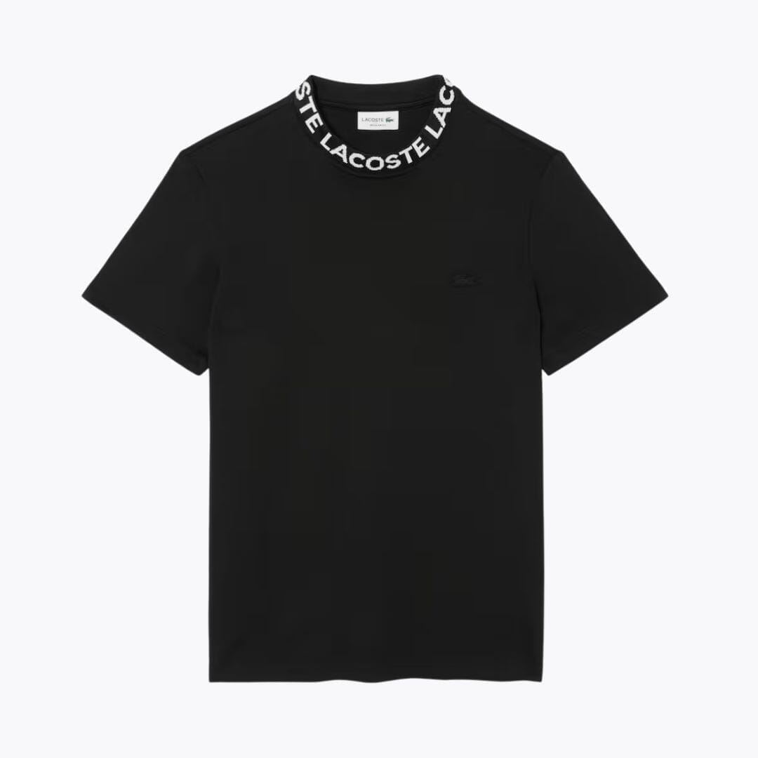Lacoste Jacquard-Piqué-T-Shirt mit Markenlogo