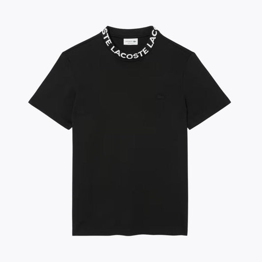 Lacoste Jacquard-Piqué-T-Shirt mit Markenlogo