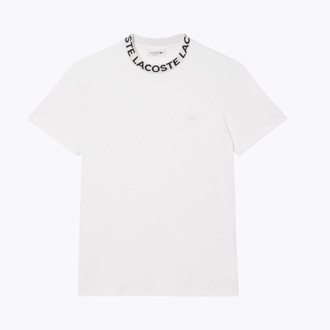 Lacoste Jacquard-Piqué-T-Shirt mit Markenlogo