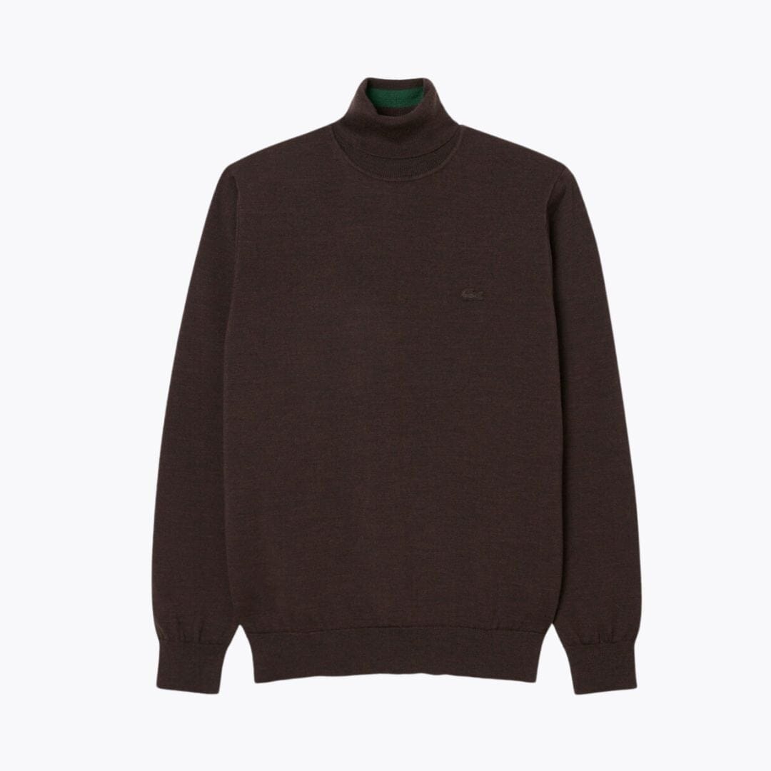 Lacoste Rollkragenpullover aus Merinowolle