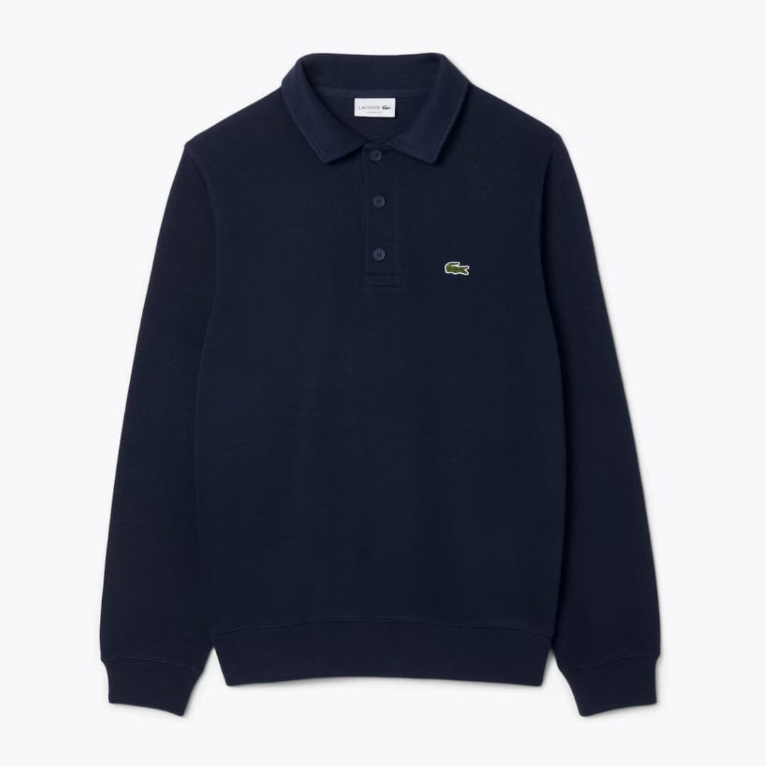 Lacoste-Sweatshirt aus gerippter Baumwolle mit Polokragen