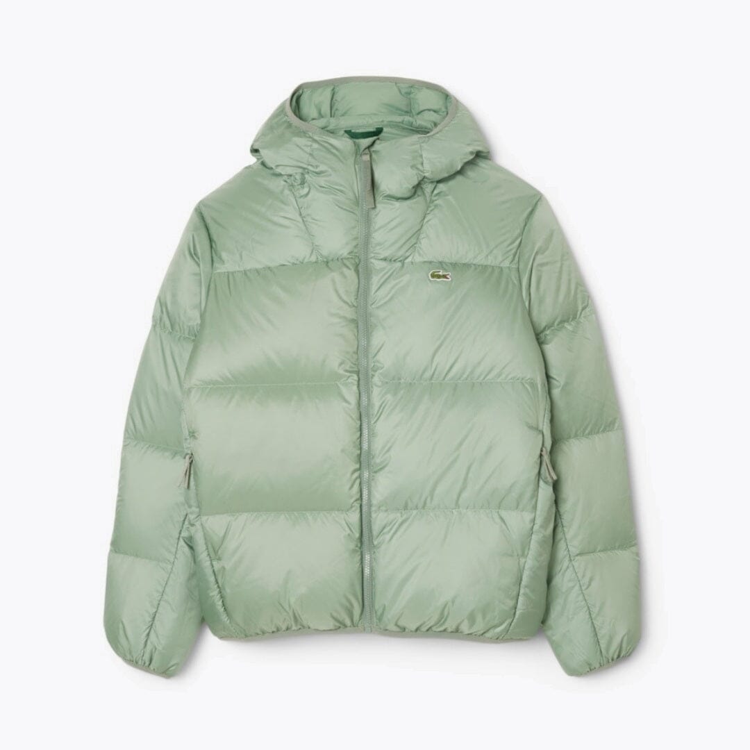 Lacoste Kurze, wasserabweisende, wattierte Kapuzenjacke