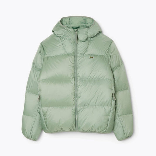 Lacoste Kurze, wasserabweisende, wattierte Kapuzenjacke