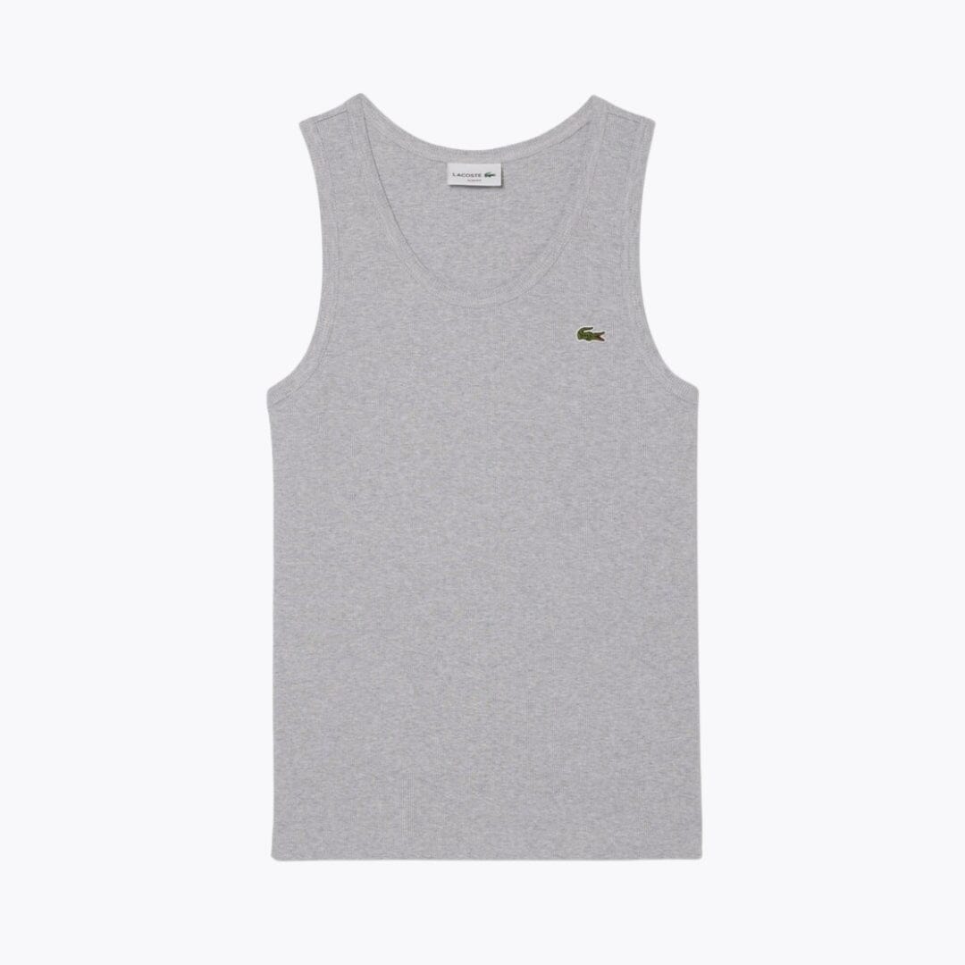 Lacoste Slim Fit Tanktop aus gerippter Baumwolle