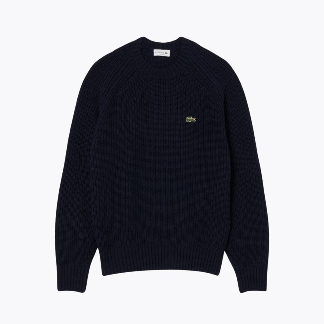 Lacoste Pullover aus dicker, kardierter Wolle mit Rundhalsausschnitt