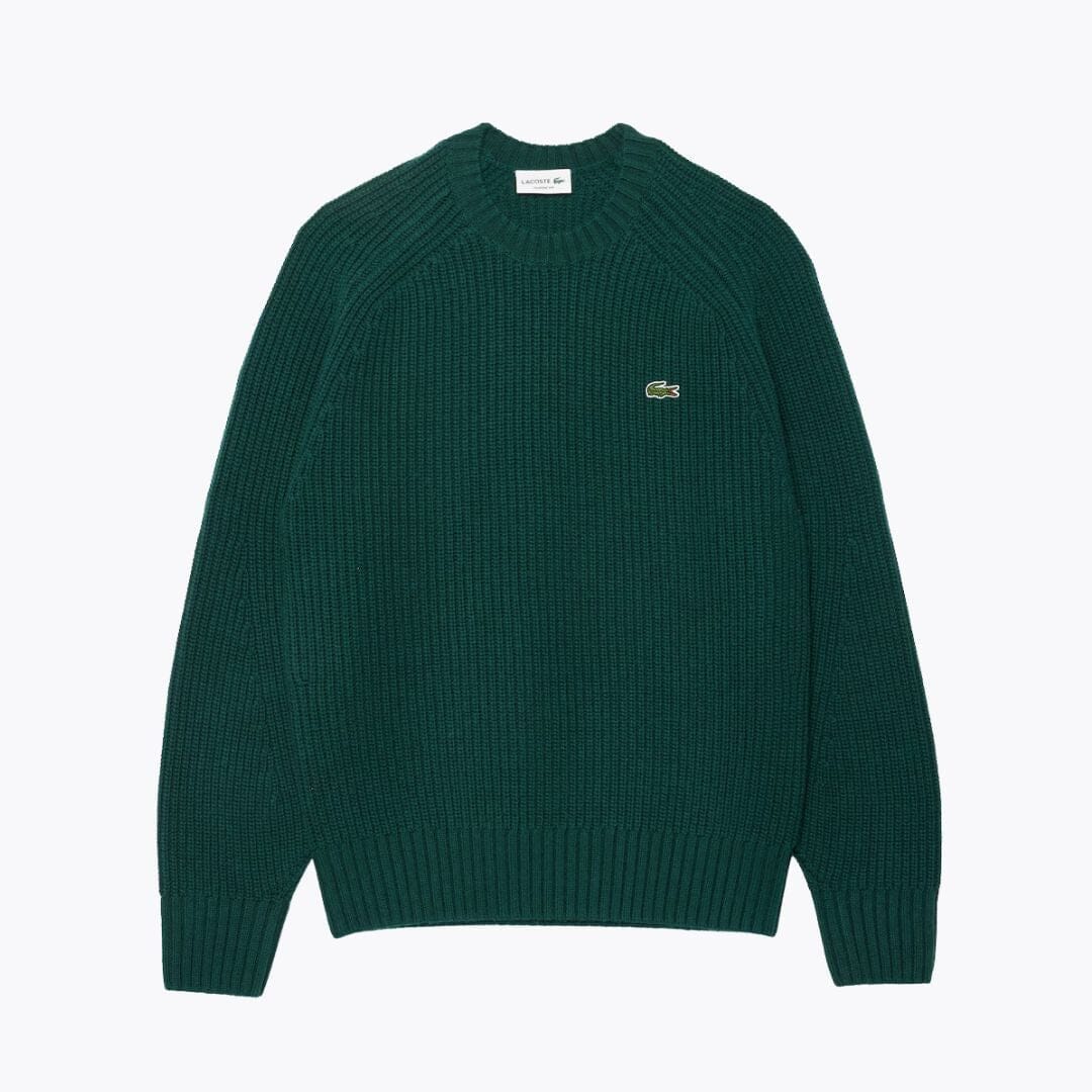 Lacoste Pullover aus dicker, kardierter Wolle mit Rundhalsausschnitt