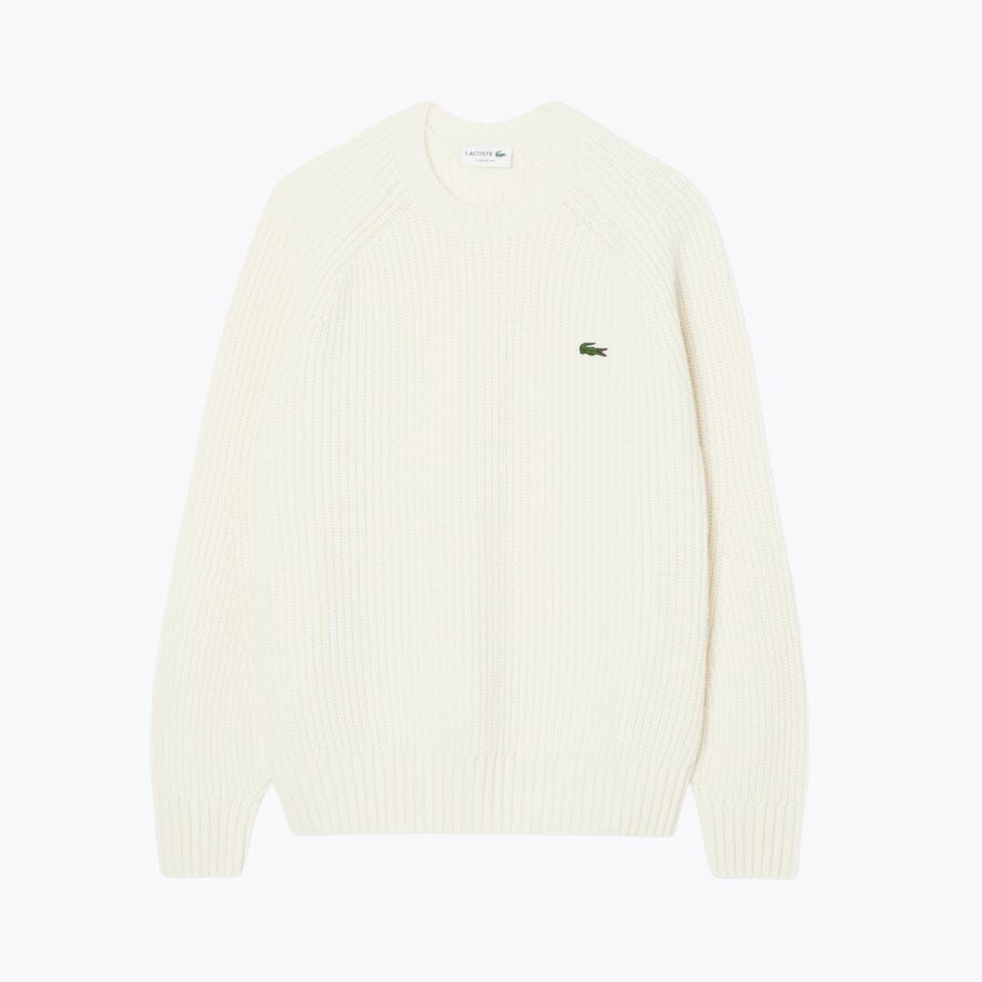 Lacoste Pullover aus dicker, kardierter Wolle mit Rundhalsausschnitt