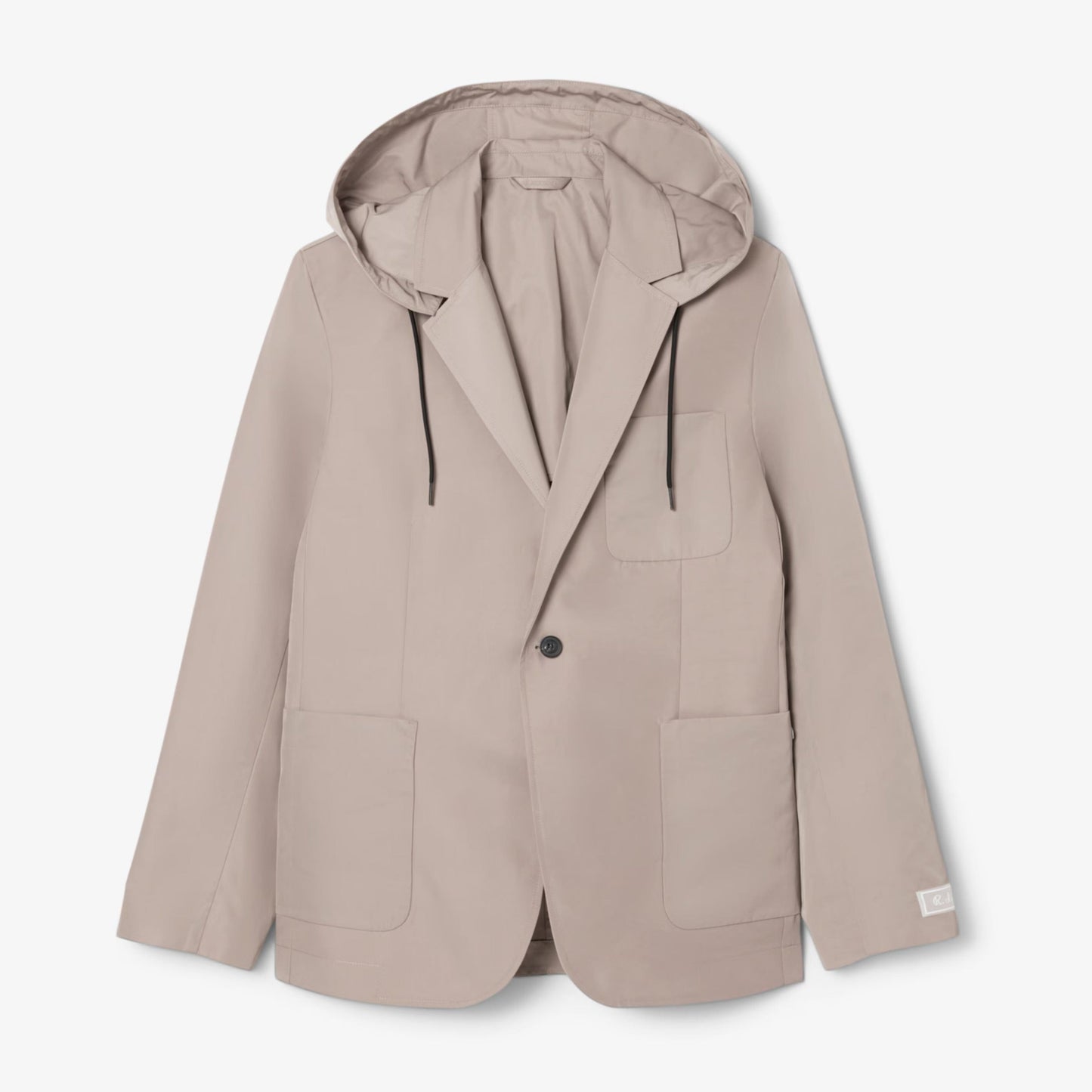 Lacoste Twill-Blazer mit Kapuze
