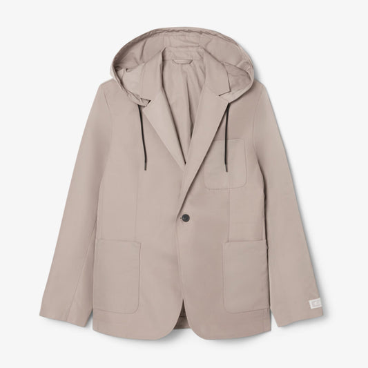 Lacoste Twill-Blazer mit Kapuze