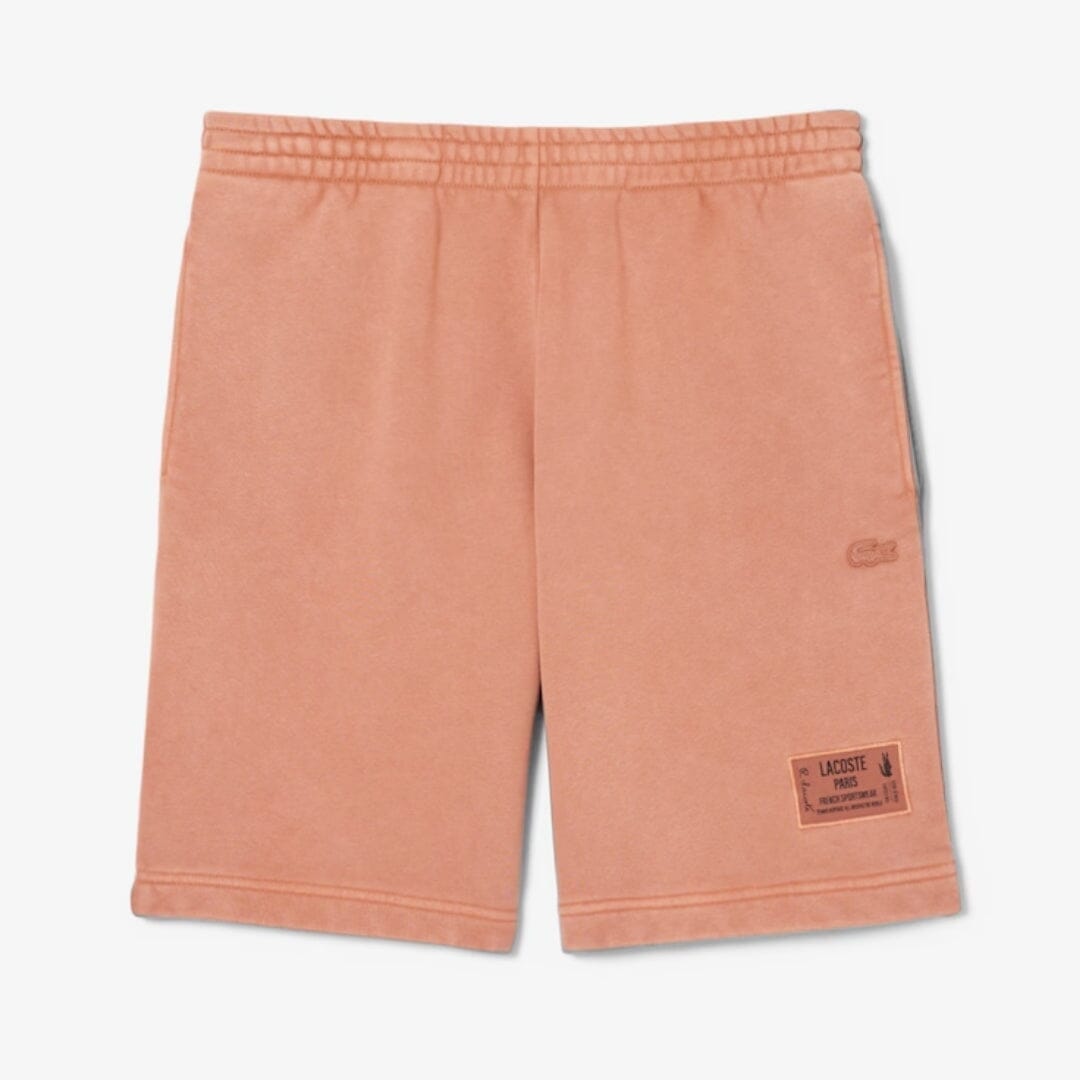 Lacoste-Shorts aus Baumwollfleece mit gewaschenem Effekt