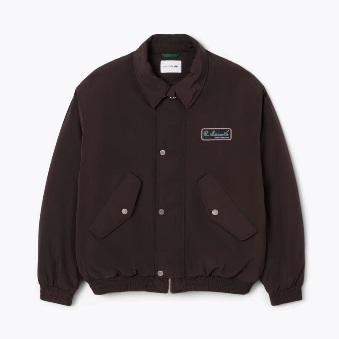 Lacoste wasserabweisende Fliegerjacke mit Abzeichen