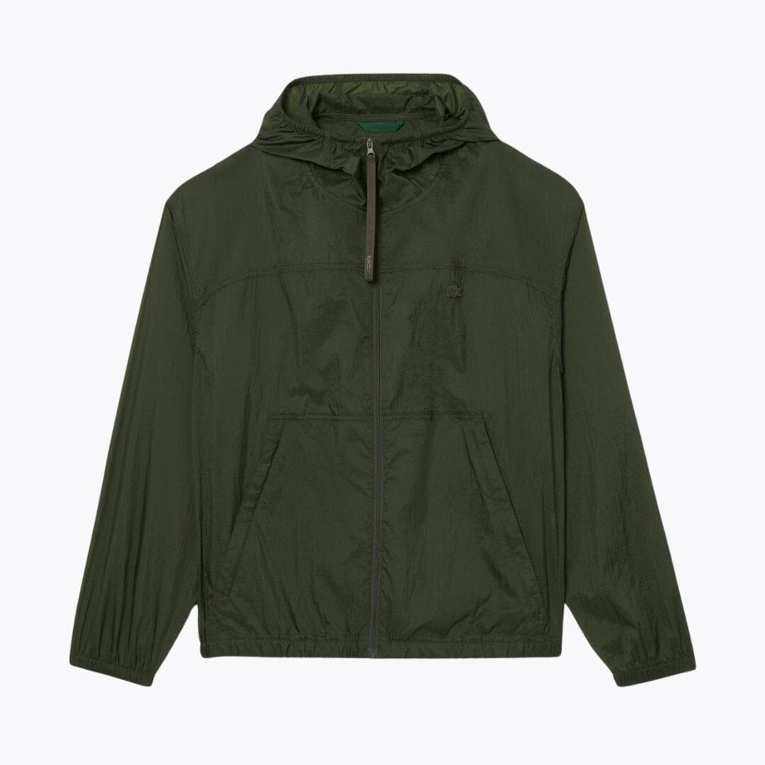 Lacoste wasserabweisende, verstaubare Nylonjacke