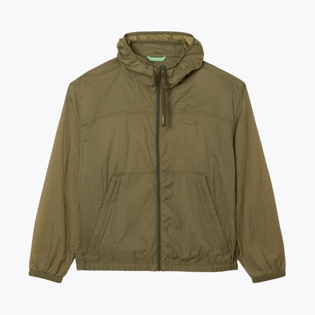 Lacoste wasserabweisende, verstaubare Nylonjacke