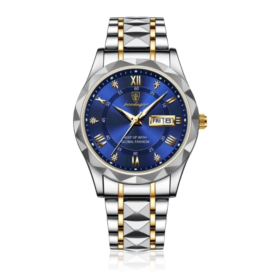 Poedagar leuchtende Stahluhr 40 mm – wasserdicht | Stahl übertragen