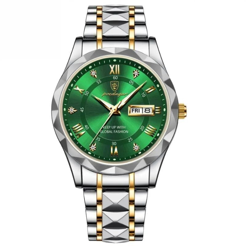 Poedagar leuchtende Stahluhr 40 mm – wasserdicht | Stahl übertragen