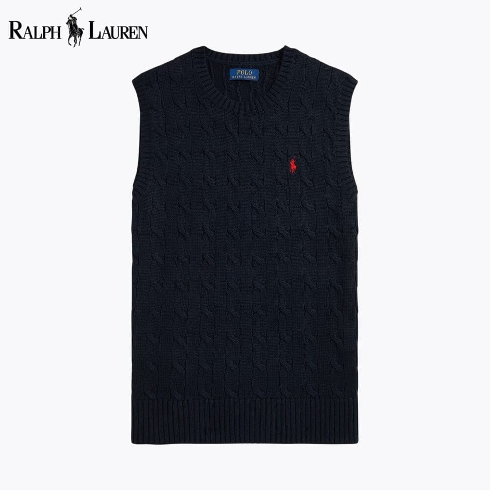 Ralph Lauren Pulloverweste aus Baumwolle mit Zopfmuster