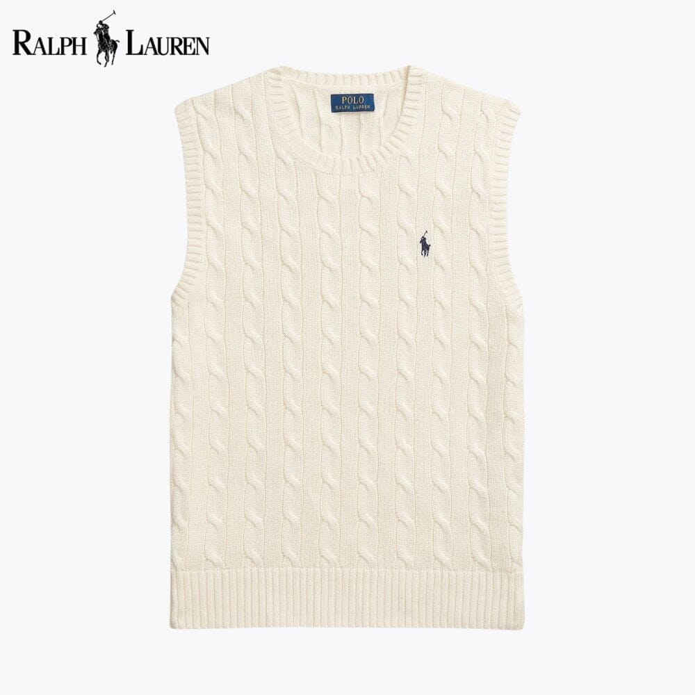 Ralph Lauren Pulloverweste aus Baumwolle mit Zopfmuster
