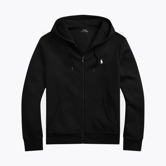 Ralph Lauren Doppelstrick-Hoodie mit durchgehendem Reißverschluss