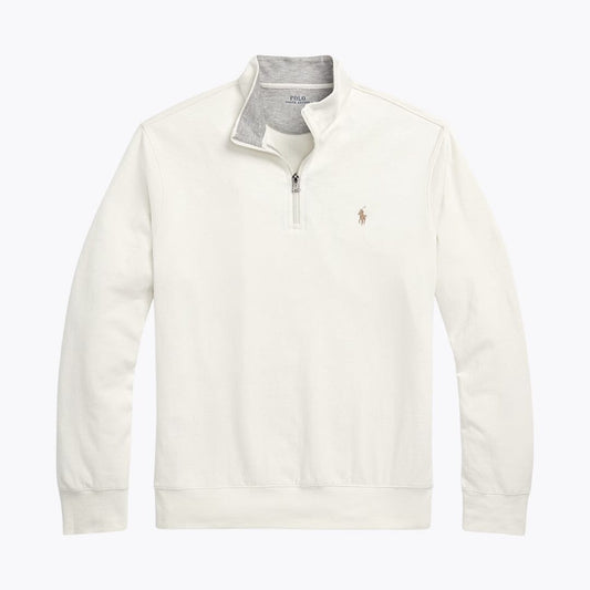Ralph Lauren Luxus-Jersey-Pullover mit Viertelreißverschluss