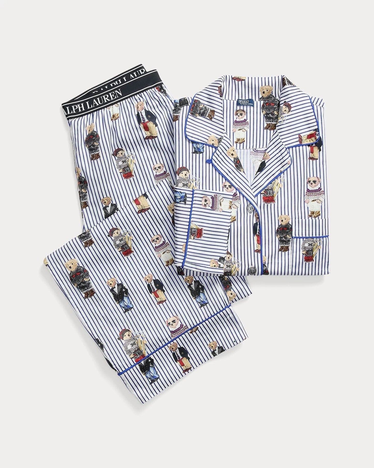 Ralph Lauren Polo Bear Pyjama-Set aus Baumwollsatin