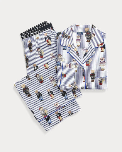 Ralph Lauren Polo Bear Pyjama-Set aus Baumwollsatin