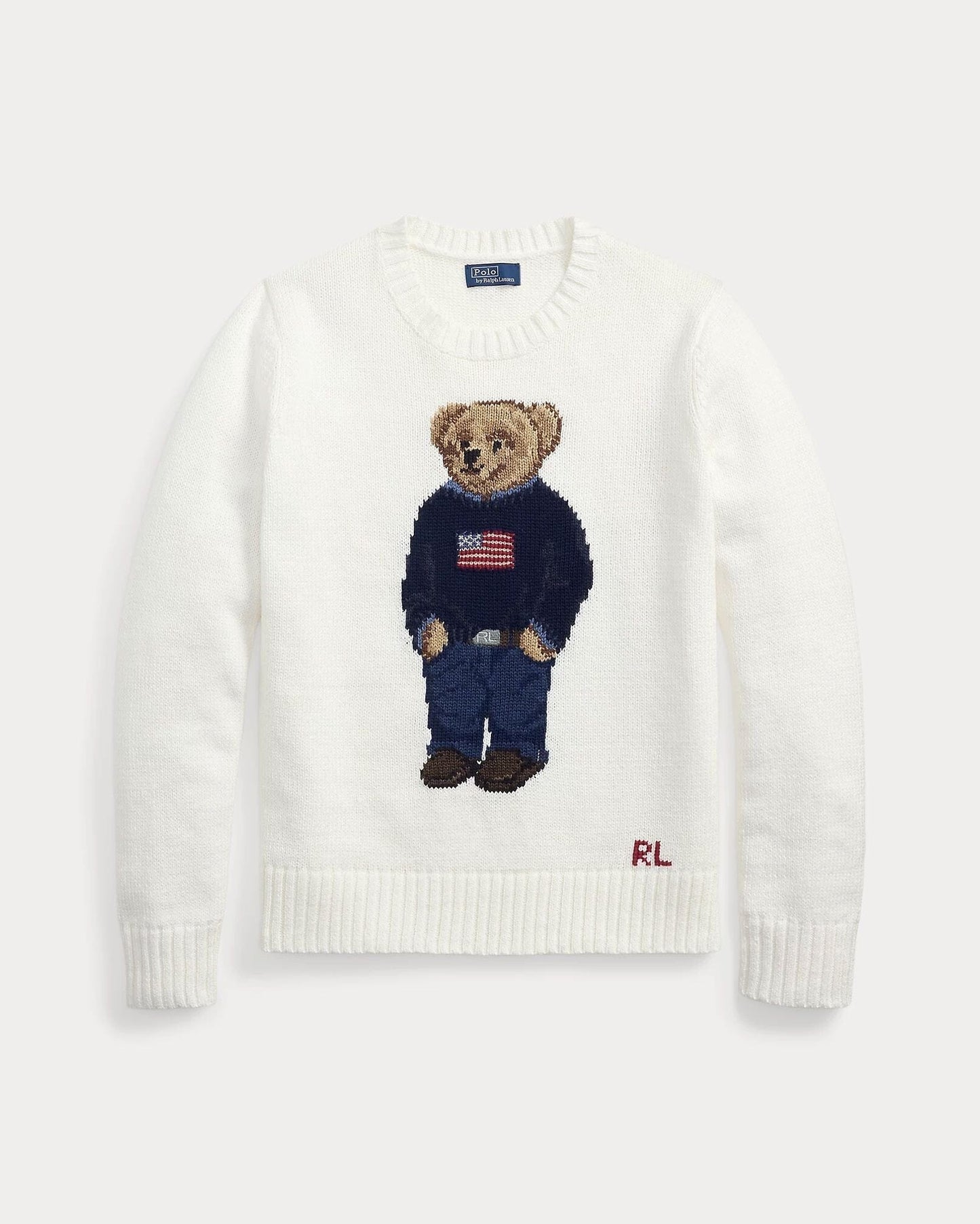 Ralph Lauren Polo Bear Rundhalspullover aus Leinen-Baumwoll-Mischung