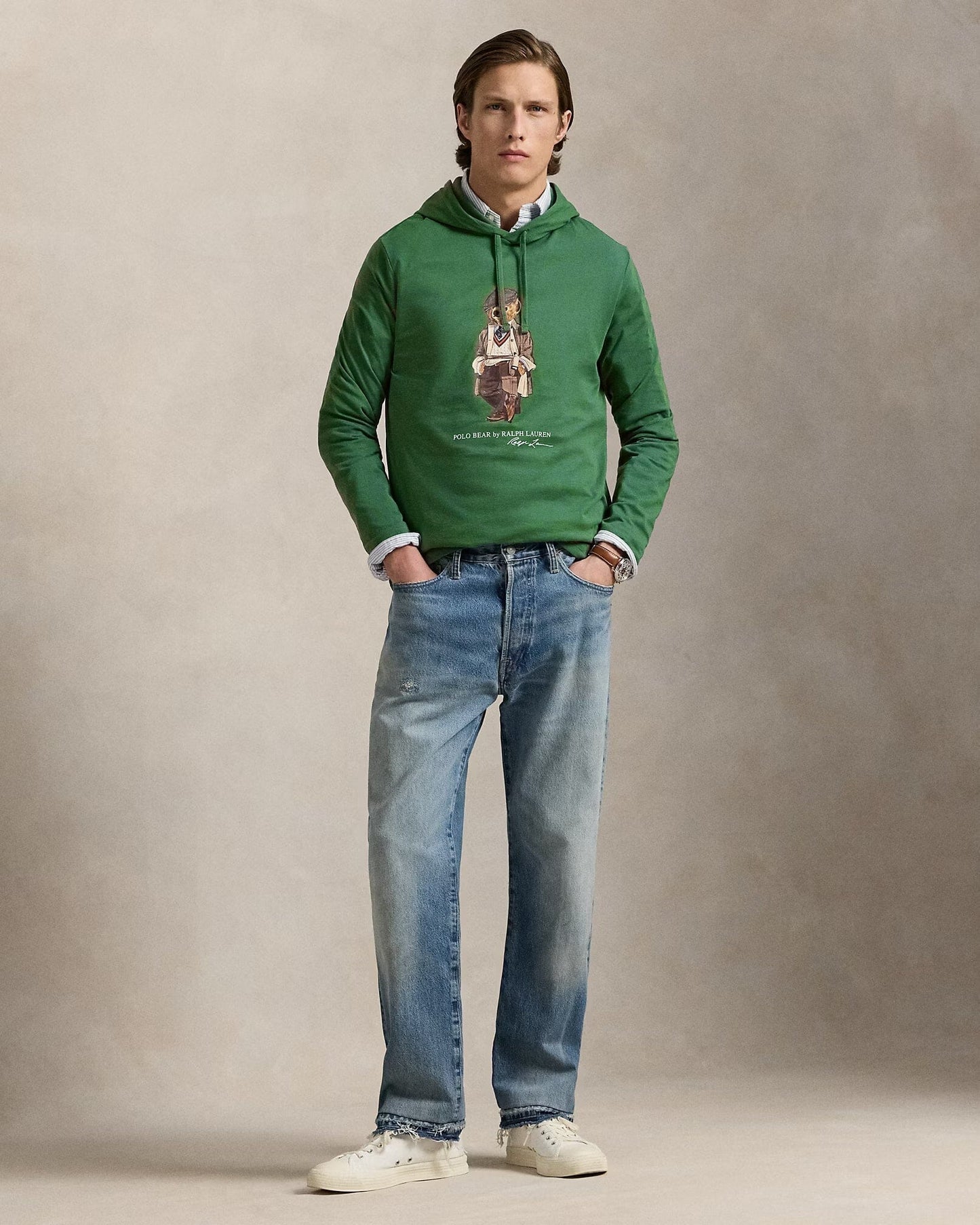 Ralph Lauren Polo Bear Jersey-T-Shirt mit Kapuze