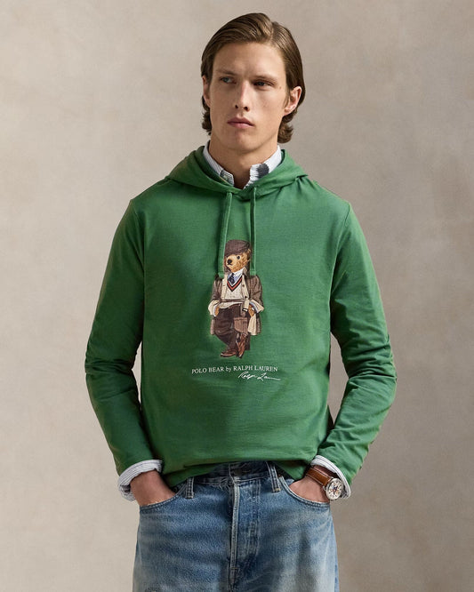 Ralph Lauren Polo Bear Jersey-T-Shirt mit Kapuze