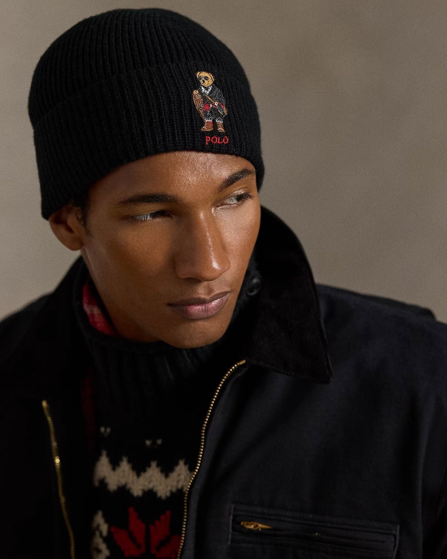 Ralph Lauren Polo Bear Rippstrickmütze
