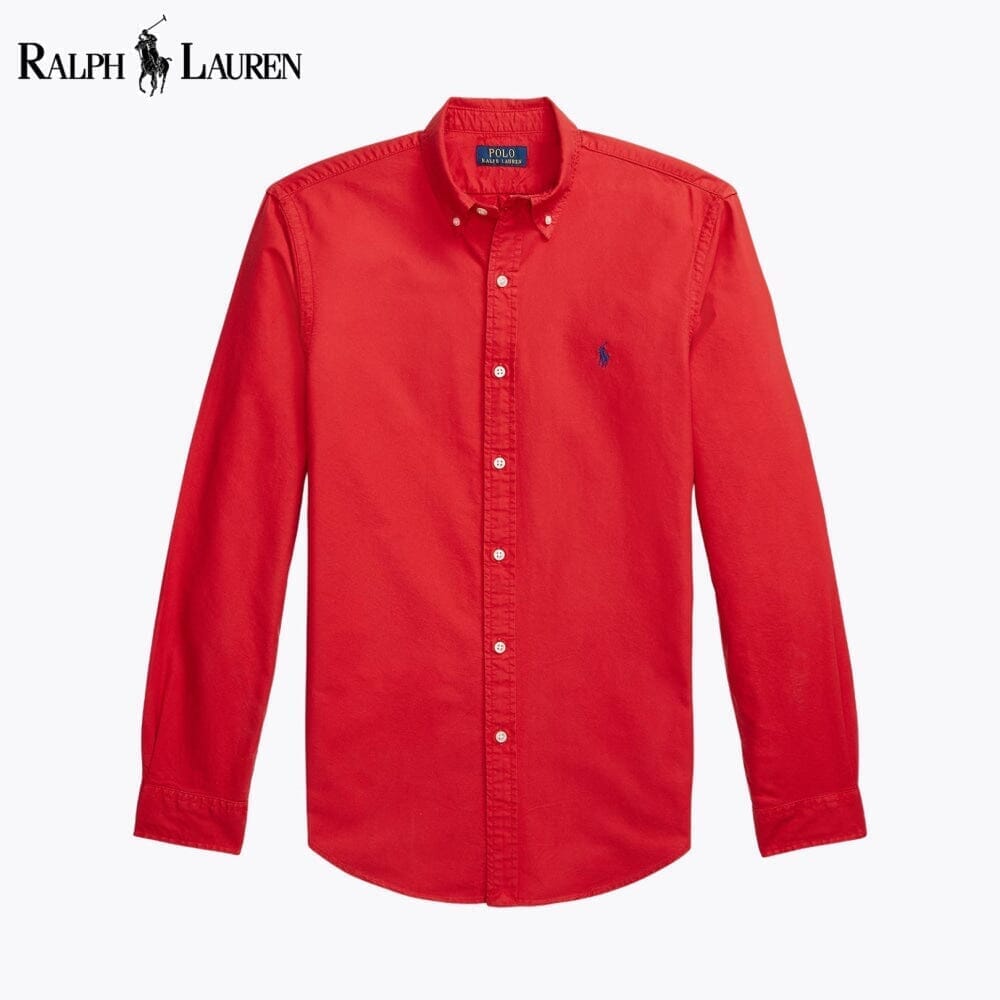 Ralph Lauren Slim Fit Stückgefärbtes Oxford-Hemd