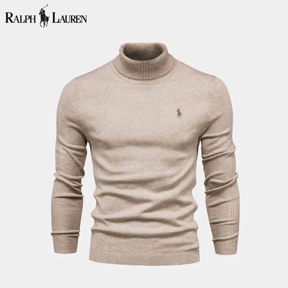 Ralph Lauren Rollkragenpullover mit Zopfmuster aus Wolle