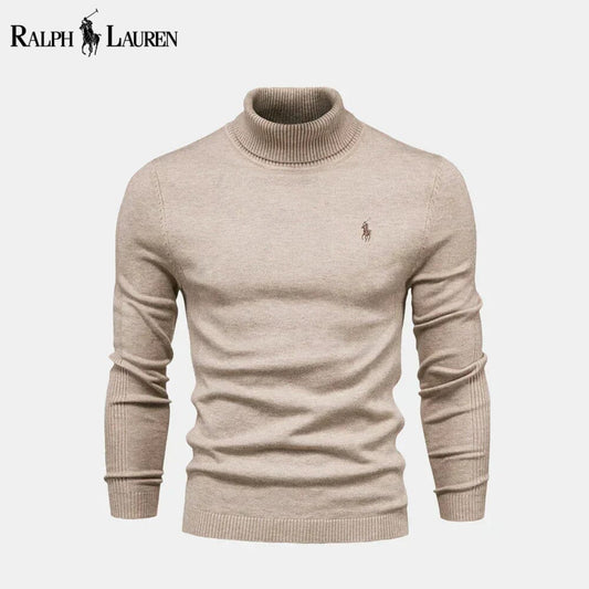 Ralph Lauren Rollkragenpullover mit Zopfmuster aus Wolle