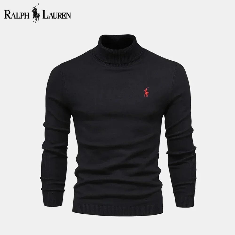 Ralph Lauren Rollkragenpullover mit Zopfmuster aus Wolle