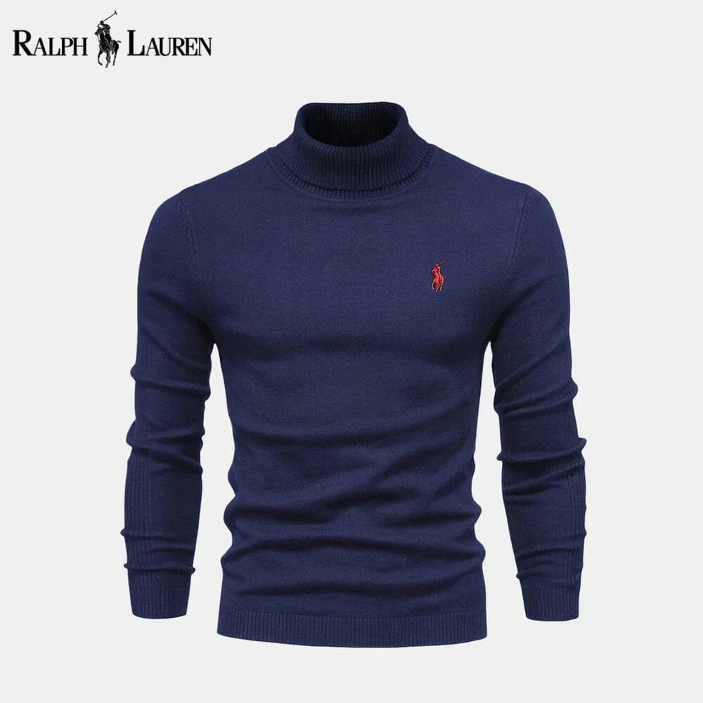 Ralph Lauren Rollkragenpullover mit Zopfmuster aus Wolle