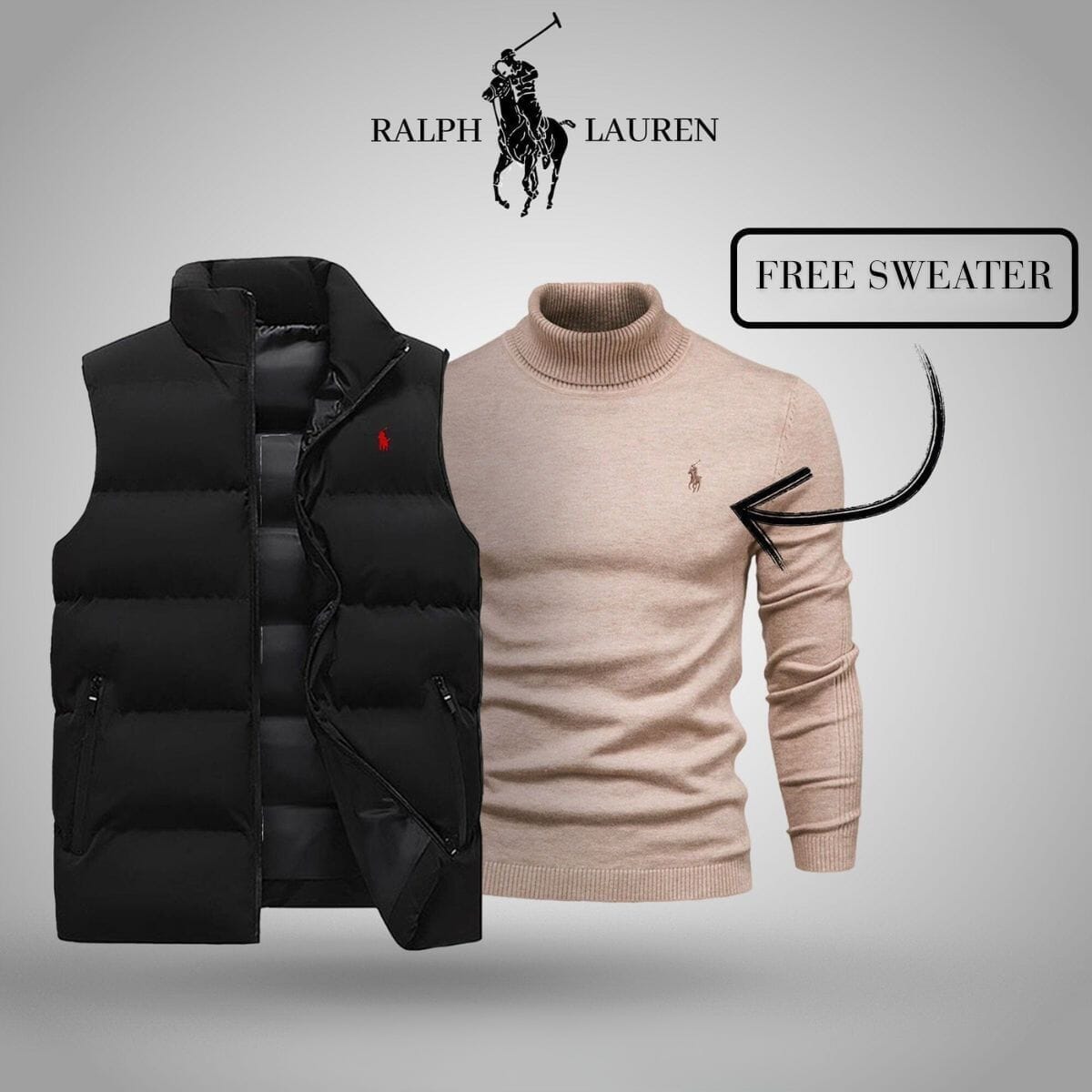 Ralph Lauren Weste + exklusiver kostenloser Pullover (Ausverkauf)