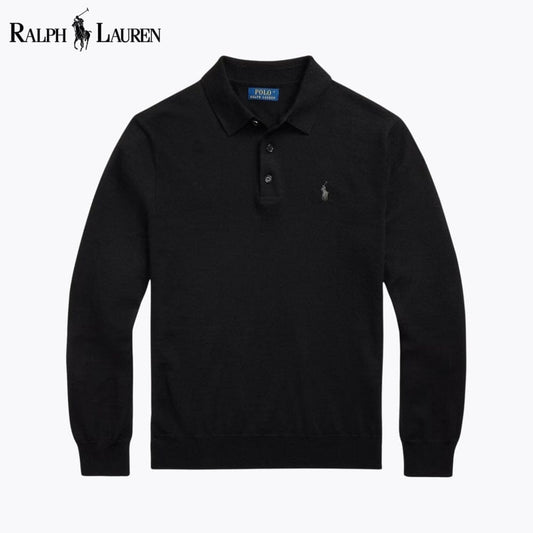 Ralph Lauren Wollpullover mit Polokragen