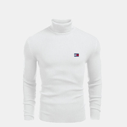 Tommy Hilfiger Rollkragenpullover aus Wolle mit Zopfmuster